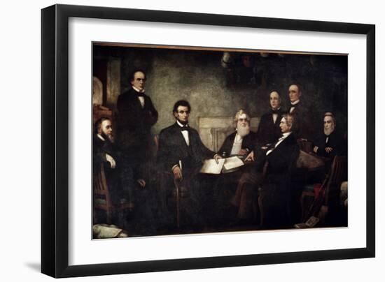 The First Reading of the Emancipation Proclamation-Francis Bicknell Carpenter-Framed Giclee Print