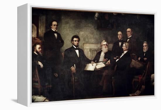 The First Reading of the Emancipation Proclamation-Francis Bicknell Carpenter-Framed Premier Image Canvas