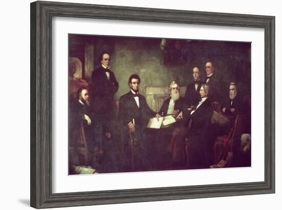 The First Reading of the Emancipation Proclamation-Francis Bicknell Carpenter-Framed Giclee Print