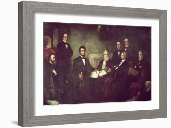 The First Reading of the Emancipation Proclamation-Francis Bicknell Carpenter-Framed Giclee Print