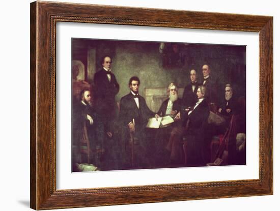 The First Reading of the Emancipation Proclamation-Francis Bicknell Carpenter-Framed Giclee Print