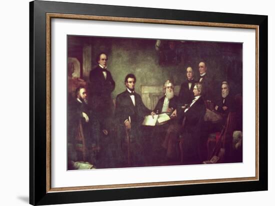 The First Reading of the Emancipation Proclamation-Francis Bicknell Carpenter-Framed Giclee Print