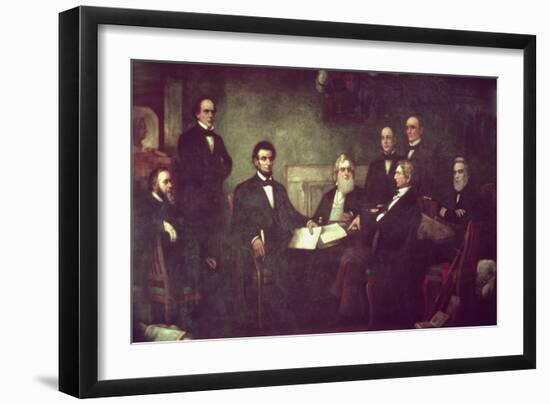 The First Reading of the Emancipation Proclamation-Francis Bicknell Carpenter-Framed Giclee Print