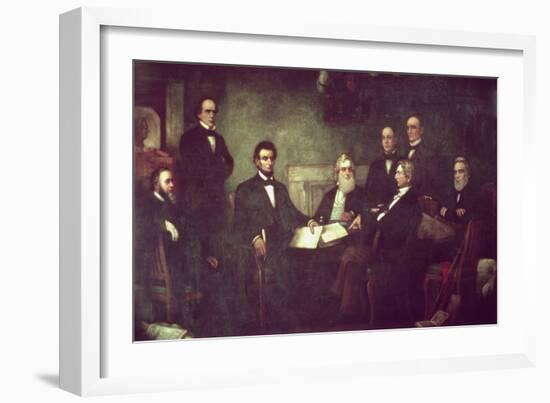 The First Reading of the Emancipation Proclamation-Francis Bicknell Carpenter-Framed Giclee Print