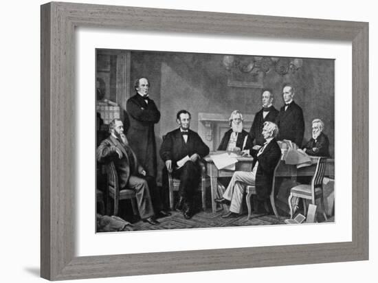 The First Reading of the Proclamation of Emancipation, 1863-Francis Carpenter-Framed Giclee Print