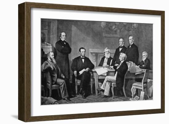 The First Reading of the Proclamation of Emancipation, 1863-Francis Carpenter-Framed Giclee Print