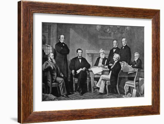 The First Reading of the Proclamation of Emancipation, 1863-Francis Carpenter-Framed Giclee Print