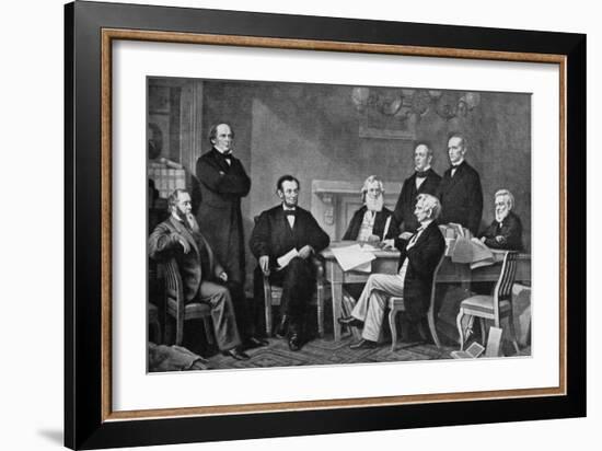 The First Reading of the Proclamation of Emancipation, 1863-Francis Carpenter-Framed Giclee Print