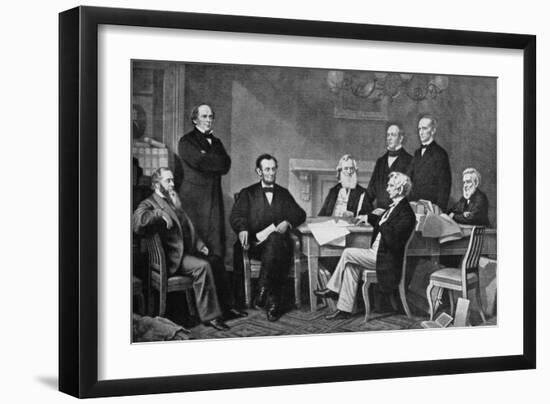 The First Reading of the Proclamation of Emancipation, 1863-Francis Carpenter-Framed Giclee Print