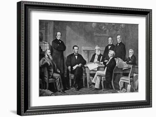 The First Reading of the Proclamation of Emancipation, 1863-Francis Carpenter-Framed Giclee Print