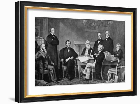 The First Reading of the Proclamation of Emancipation, 1863-Francis Carpenter-Framed Giclee Print