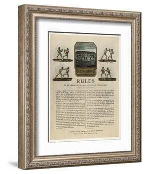 The First Rules of Boxing Published August 16th 1743-null-Framed Photographic Print