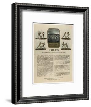 The First Rules of Boxing Published August 16th 1743-null-Framed Photographic Print