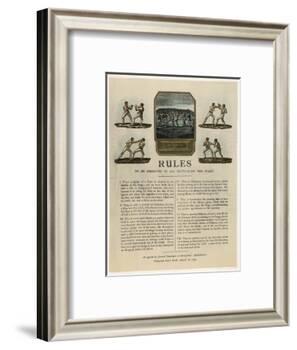The First Rules of Boxing Published August 16th 1743-null-Framed Photographic Print