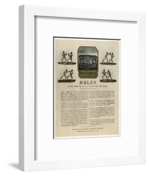 The First Rules of Boxing Published August 16th 1743-null-Framed Photographic Print
