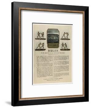 The First Rules of Boxing Published August 16th 1743-null-Framed Photographic Print