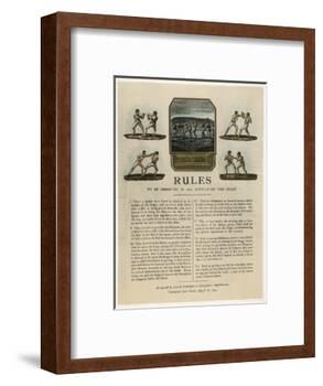 The First Rules of Boxing Published August 16th 1743-null-Framed Photographic Print
