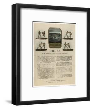 The First Rules of Boxing Published August 16th 1743-null-Framed Photographic Print