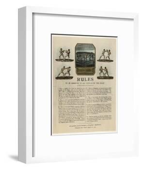 The First Rules of Boxing Published August 16th 1743-null-Framed Photographic Print