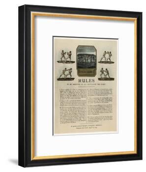 The First Rules of Boxing Published August 16th 1743-null-Framed Photographic Print
