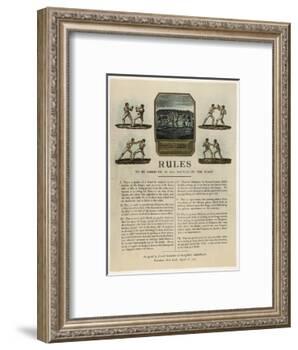 The First Rules of Boxing Published August 16th 1743-null-Framed Photographic Print