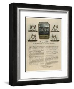 The First Rules of Boxing Published August 16th 1743-null-Framed Photographic Print