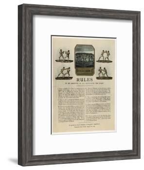 The First Rules of Boxing Published August 16th 1743-null-Framed Photographic Print