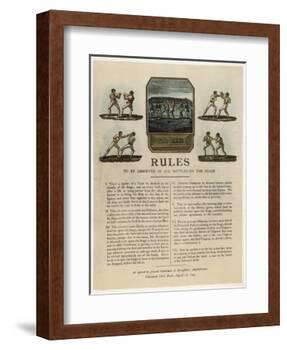 The First Rules of Boxing Published August 16th 1743-null-Framed Photographic Print