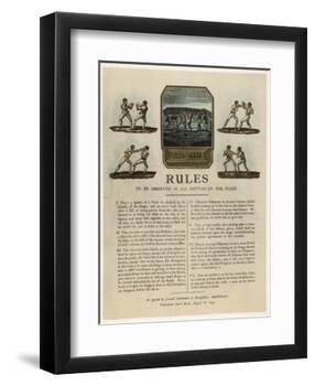 The First Rules of Boxing Published August 16th 1743-null-Framed Photographic Print