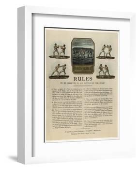 The First Rules of Boxing Published August 16th 1743-null-Framed Photographic Print
