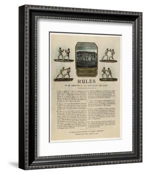 The First Rules of Boxing Published August 16th 1743-null-Framed Photographic Print