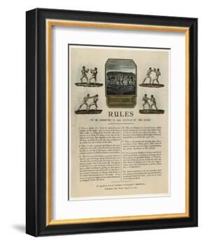 The First Rules of Boxing Published August 16th 1743-null-Framed Photographic Print