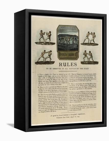 The First Rules of Boxing Published August 16th 1743-null-Framed Premier Image Canvas