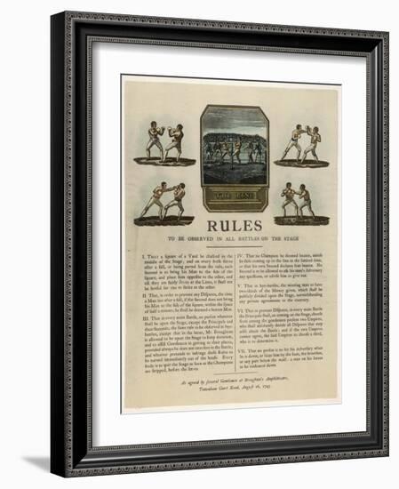 The First Rules of Boxing Published August 16th 1743-null-Framed Photographic Print