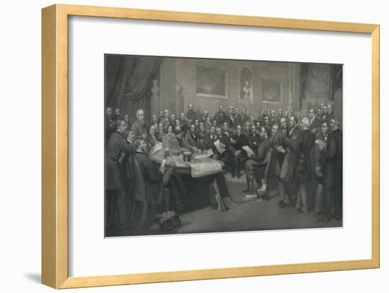 'The First School Board of London', c1873, (1917)-John Whitehead Walton-Framed Giclee Print