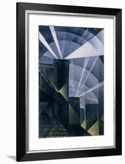 The First Searchlights at Charing Cross, 1914-Christopher Richard Wynne Nevinson-Framed Giclee Print