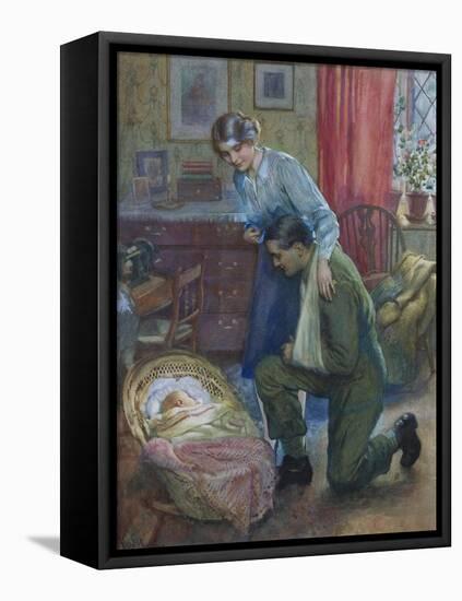 The First Sight of His Son-Harold Copping-Framed Premier Image Canvas