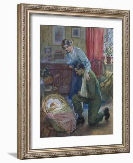 The First Sight of His Son-Harold Copping-Framed Giclee Print