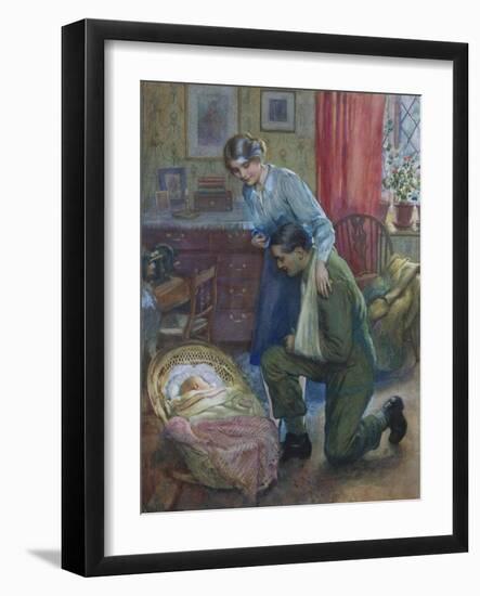The First Sight of His Son-Harold Copping-Framed Giclee Print