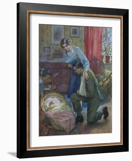 The First Sight of His Son-Harold Copping-Framed Giclee Print