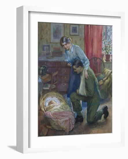 The First Sight of His Son-Harold Copping-Framed Giclee Print