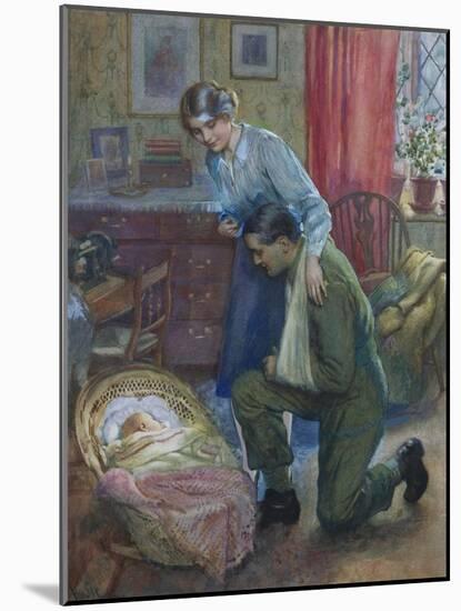 The First Sight of His Son-Harold Copping-Mounted Giclee Print