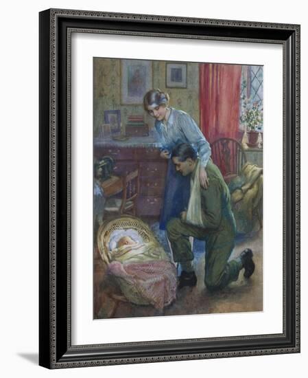 The First Sight of His Son-Harold Copping-Framed Giclee Print