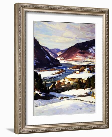 The First Snow-A.T. Hibbard-Framed Giclee Print