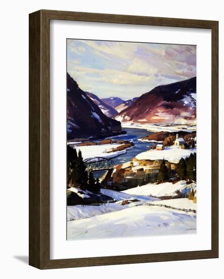 The First Snow-A.T. Hibbard-Framed Giclee Print