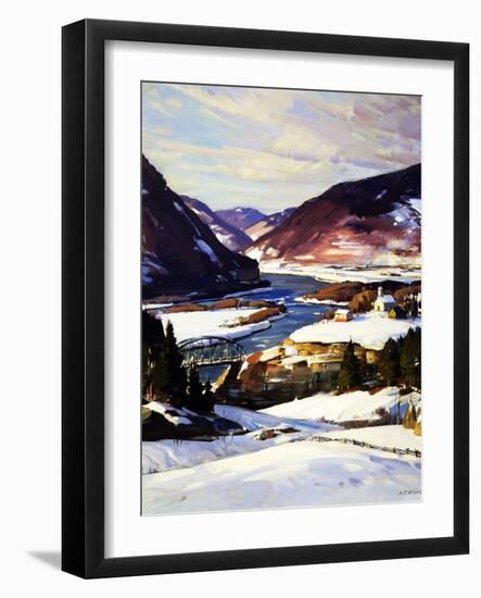 The First Snow-A.T. Hibbard-Framed Giclee Print