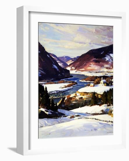 The First Snow-A.T. Hibbard-Framed Giclee Print