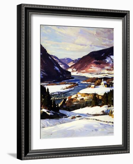 The First Snow-A.T. Hibbard-Framed Giclee Print