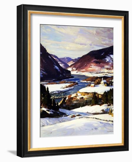 The First Snow-A.T. Hibbard-Framed Giclee Print