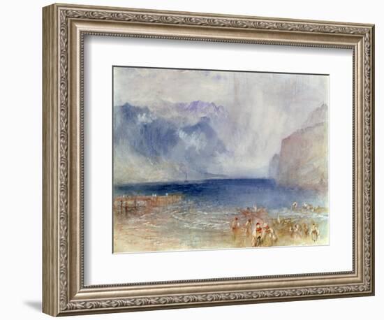 The First Steamer on the Lake of Lucerne in 1841-J. M. W. Turner-Framed Giclee Print